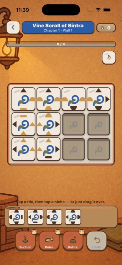 Vine Scroll of Sintra tile puzzle board